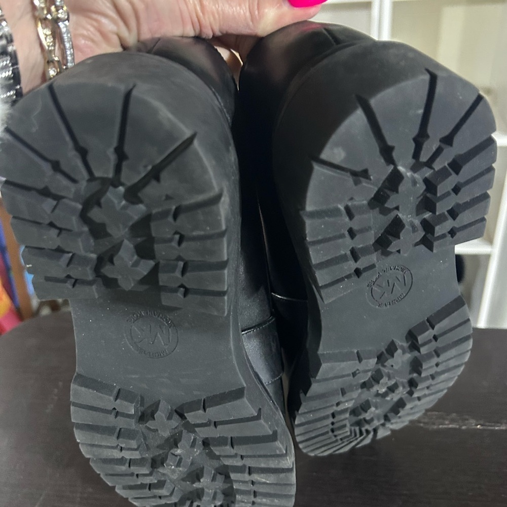 Michael Kors Black and Gold Tiger Print Loafers - Picture 6 of 9